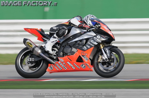 2010-06-26 Misano 0250 Rio - Superstock 1000 - Free Practice - Matthieu Lussiana - BMW S1000 RR